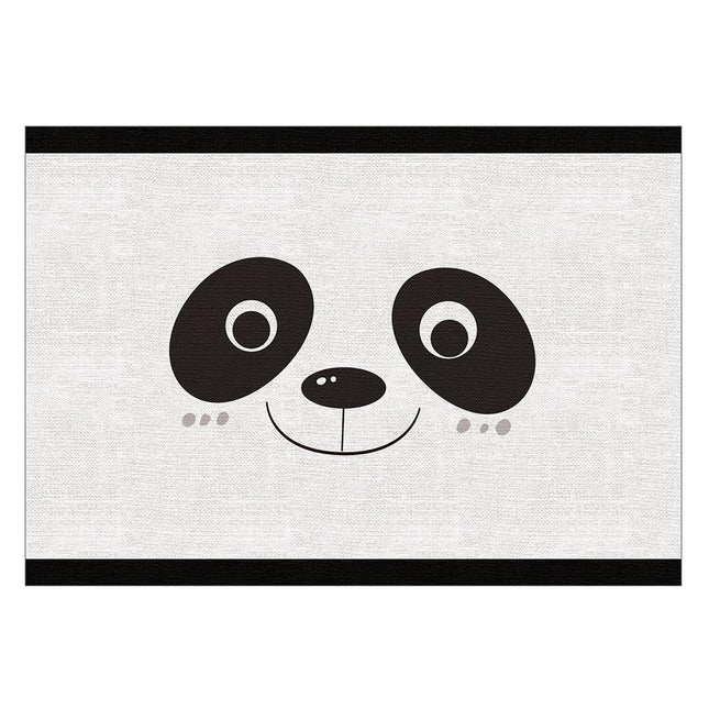 Vloerkleed lachend panda gezicht kinderkamer