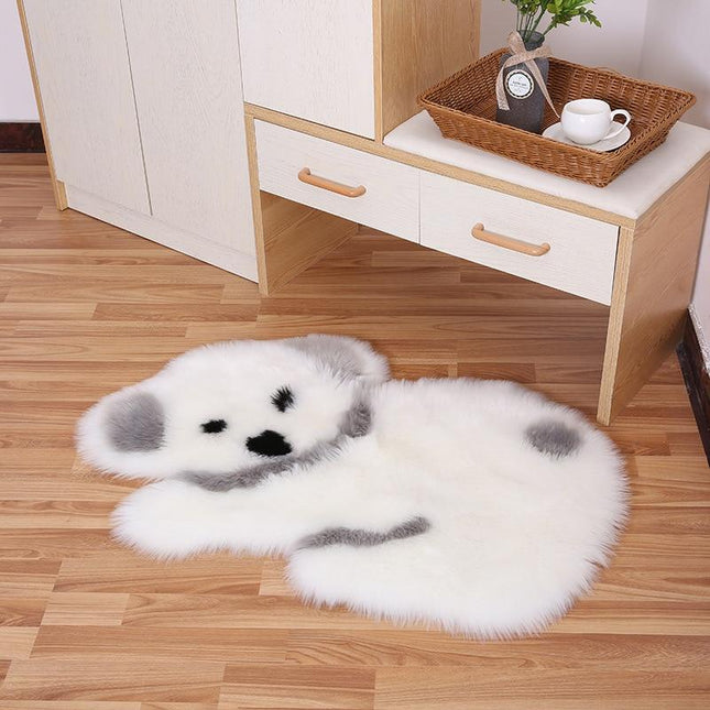 Hoogpolig vloerkleed in koala vorm