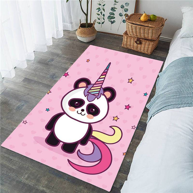 Vloerkleed panda eenhoorn voor meisjeskamer