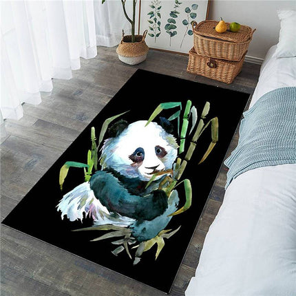 Groot vloerkleed met panda design