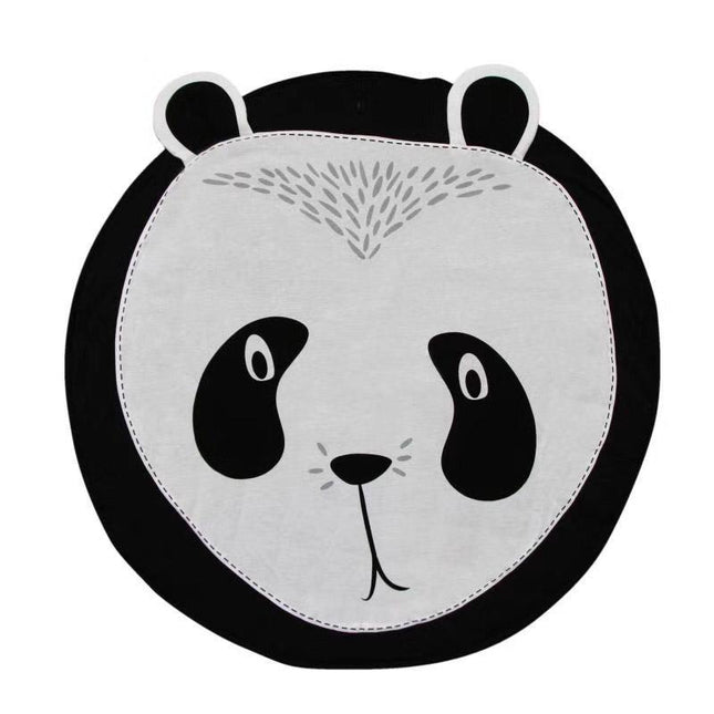 Rond vloerkleed met panda gezicht