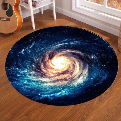 Rond vloerkleed met melkweg design