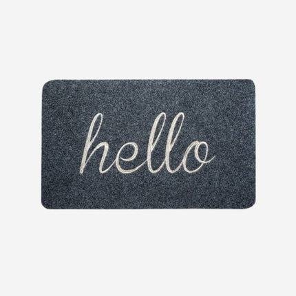 Absorberende droogloopmat 'hello' voor entree