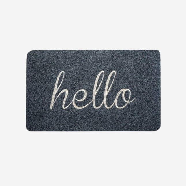 Absorberende droogloopmat 'hello' voor entree