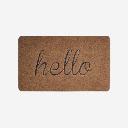 Absorberende droogloopmat 'hello' voor entree