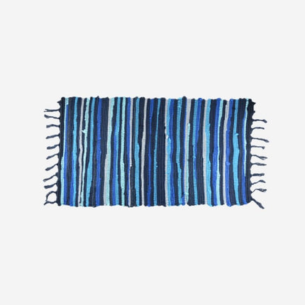 Gekleurde geweven deurmat met franjes