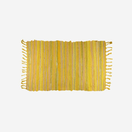 Gekleurde geweven deurmat met franjes