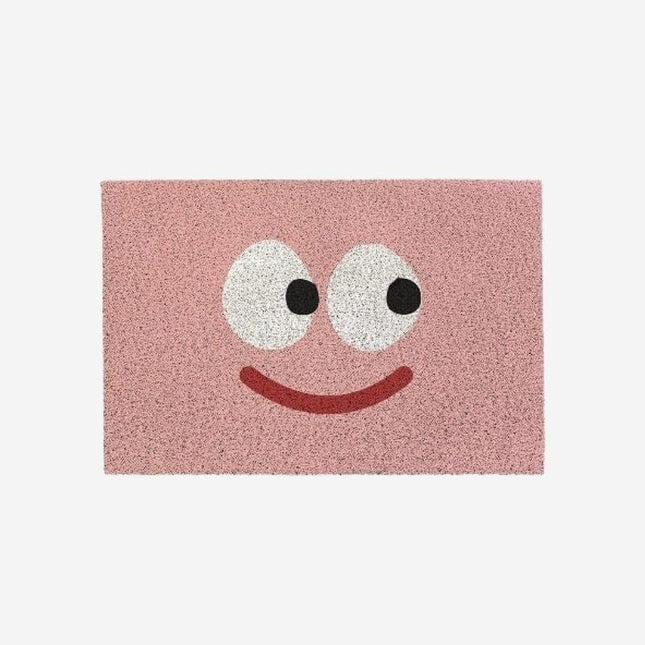 Roze design deurmat met smiley