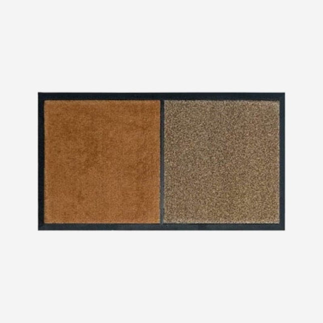 Moderne tweekleurige deurmat voor buiten
