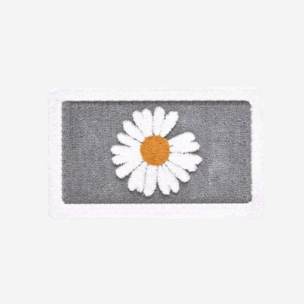 Absorberende deurmat met bloemendesign