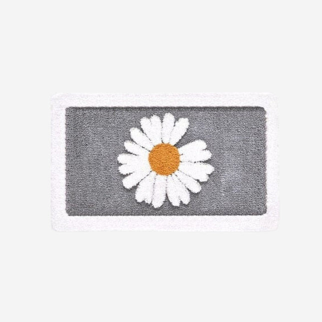 Absorberende deurmat met bloemendesign