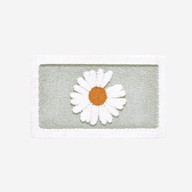 Absorberende deurmat met bloemendesign