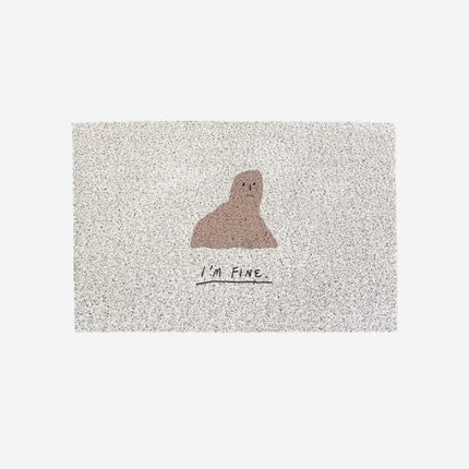 Moderne deurmat voor binnen met opdruk