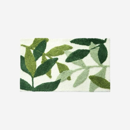 Deurmat met modern bladeren design