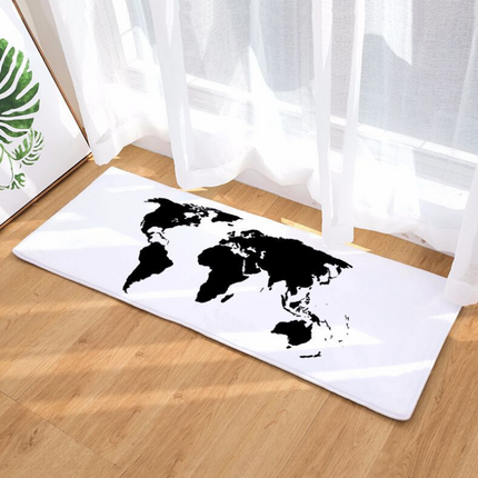 Klassiek vloerkleed met wereldkaart patroon