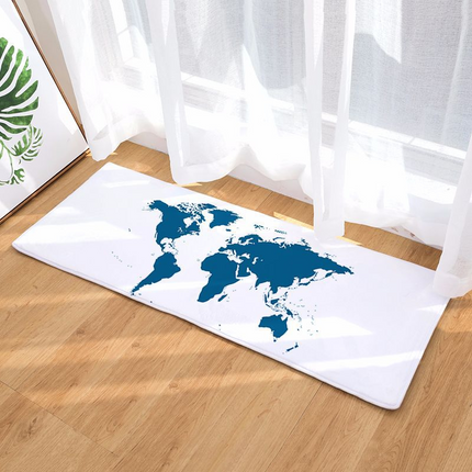 Modern design vloerkleed met wereldkaart