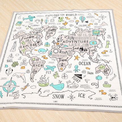 Speelkleed baby met educatieve wereldkaart