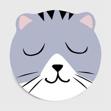 Rond vloerkleed met kattengezicht design