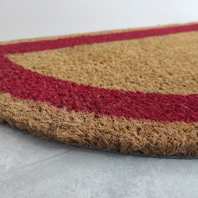 Halfronde kokos deurmat voor buiten