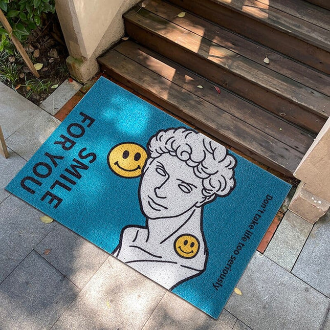 Moderne design deurmat met kunstprint