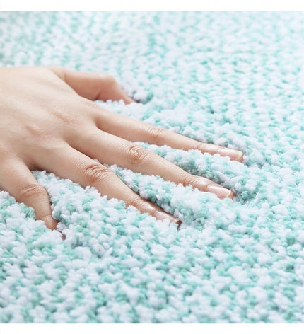 Zachte groene deurmat voor badkamer