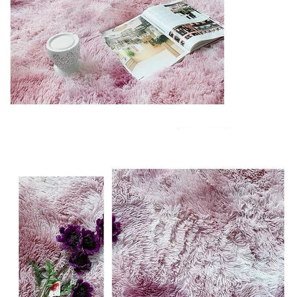 Rond roze shaggy vloerkleed extra zacht