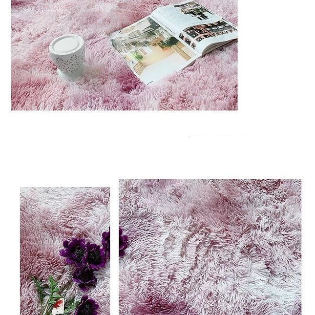 Rond roze shaggy vloerkleed extra zacht