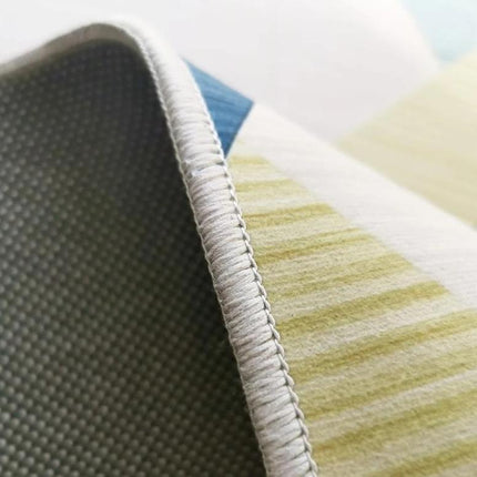 Modern vloerkleed geometrisch design blauw