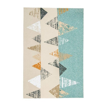 Scandinavisch multicolor vloerkleed met driehoeken