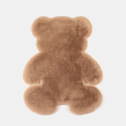 Camel kleurig vloerkleed in teddybeer vorm