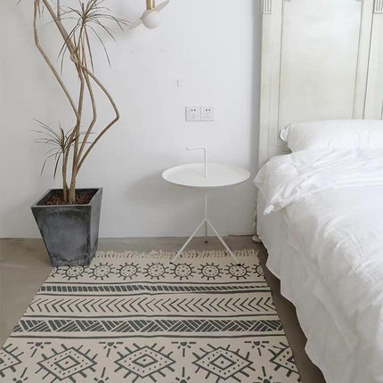 Berber vloerkleed met decoratieve franjes