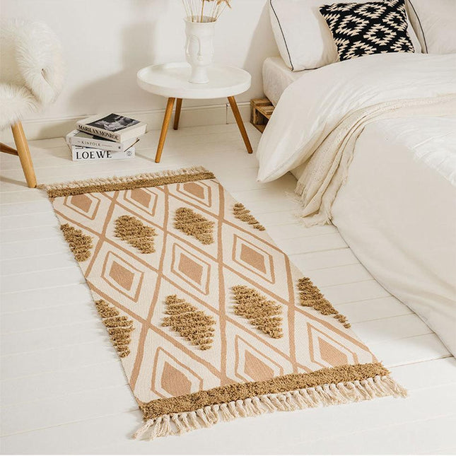 Beige Berbers vloerkleed met reliëf
