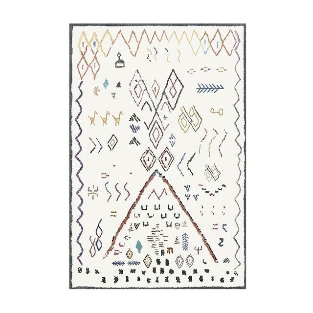 Wit Berber vloerkleed laagpolig