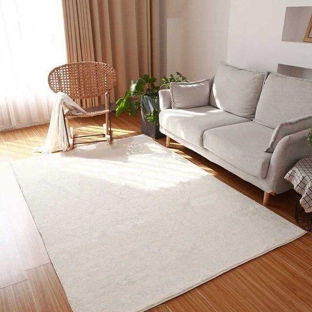 Effen wit vloerkleed Berber textuur