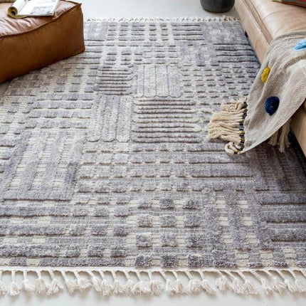 Vierkant vloerkleed in Berber stijl