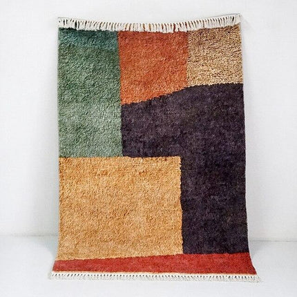 Berber vloerkleed ecru en bruin