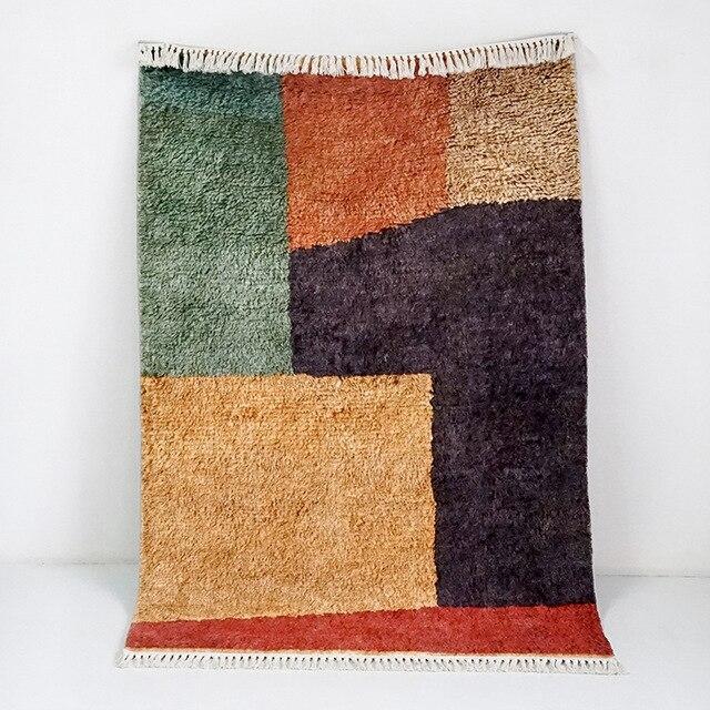 Berber vloerkleed ecru en bruin