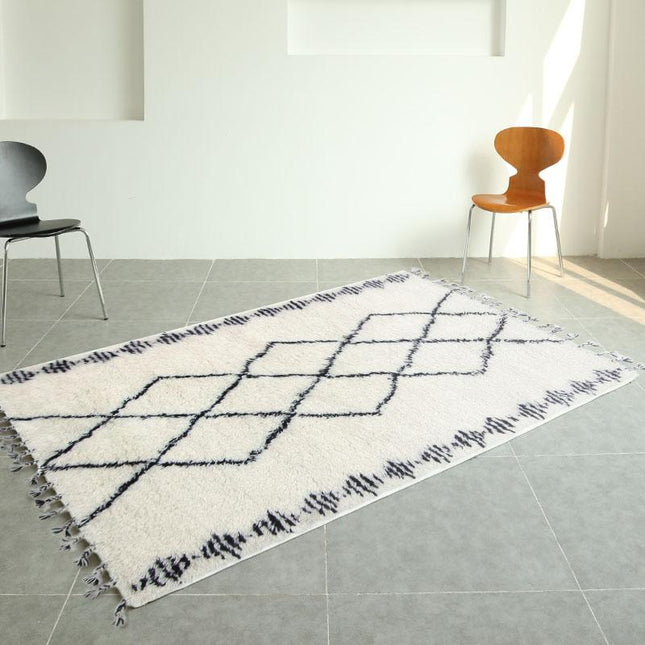 Hoogpolig wollen Berber vloerkleed