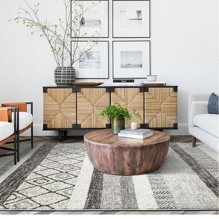 Berber vloerkleed grijs en wit