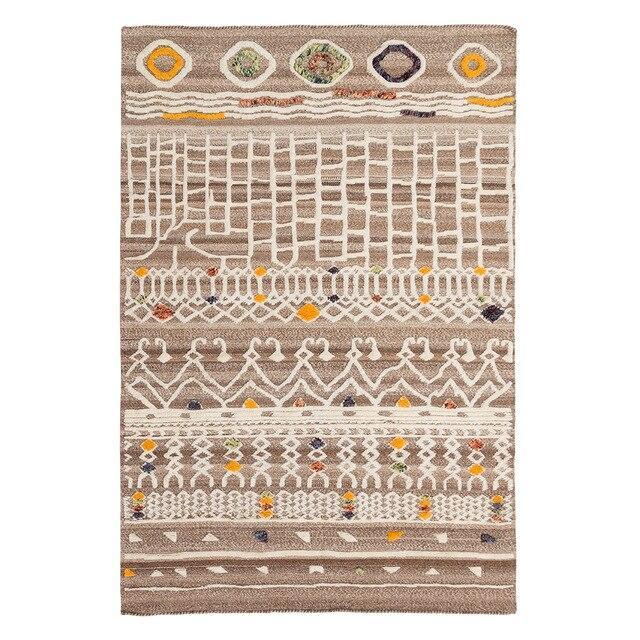 Rechthoekig jute Berber vloerkleed