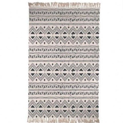 Beige wollen vloerkleed Berber patroon