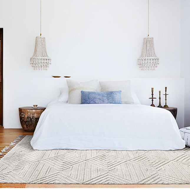 Hoogpolig Berber vloerkleed met textuur