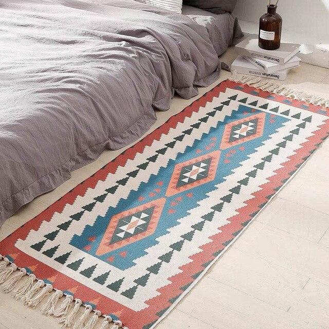 Bohemian chic vloerkleed met franjes