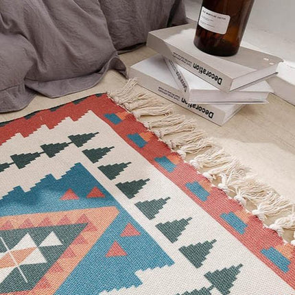 Bohemian chic vloerkleed met franjes