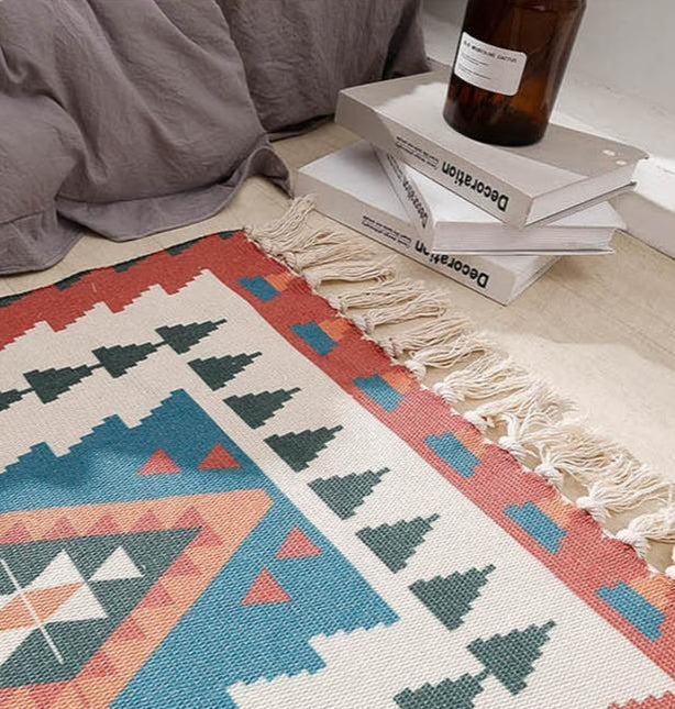 Bohemian chic vloerkleed met franjes