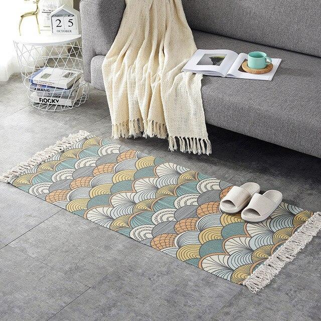 Bohemian loper met geometrisch patroon