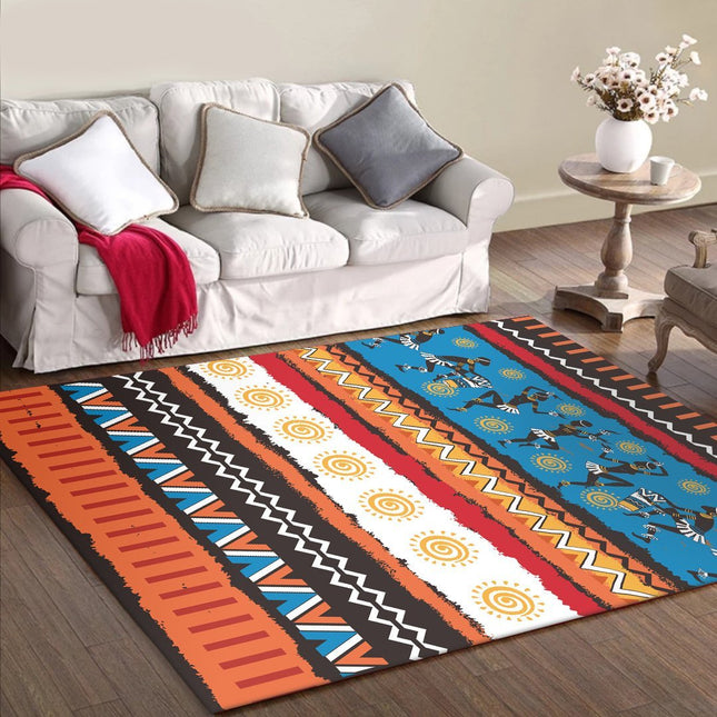 Bohemian vloerkleed oranje etnisch design