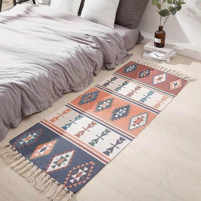 Rechthoekig Bohemian vloerkleed met patroon
