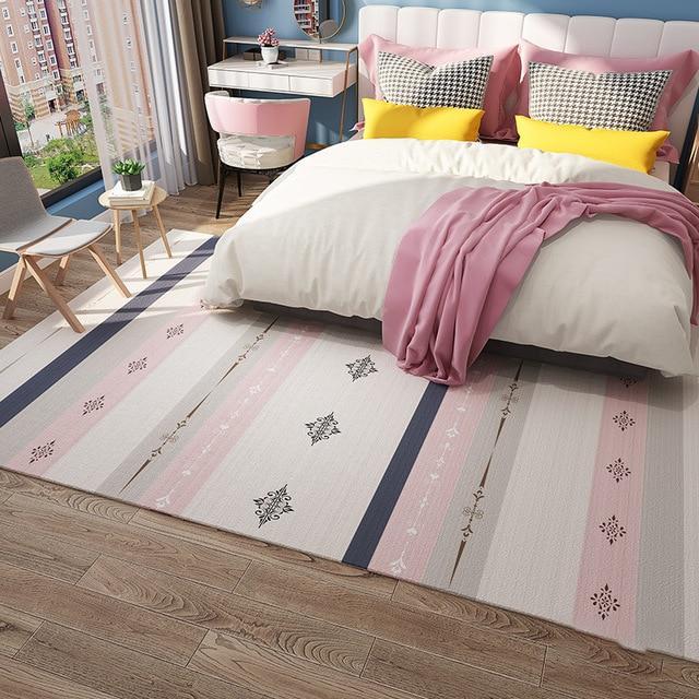 Roze vloerkleed voor de slaapkamer