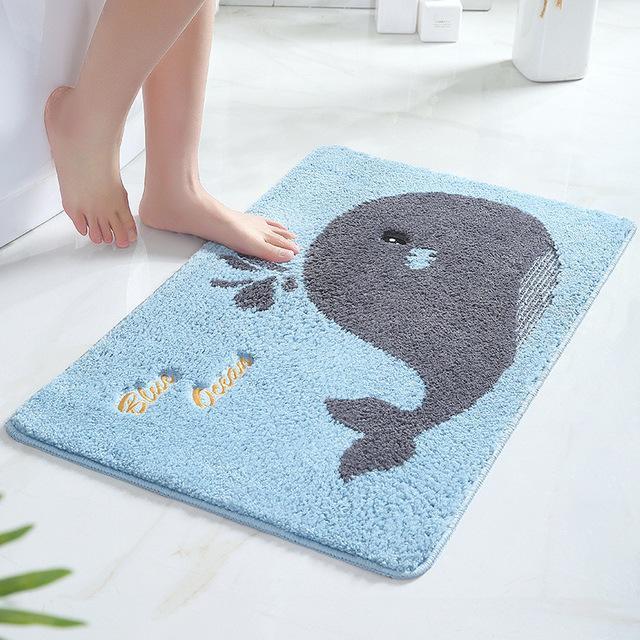 Badmat met walvis voor de badkamer